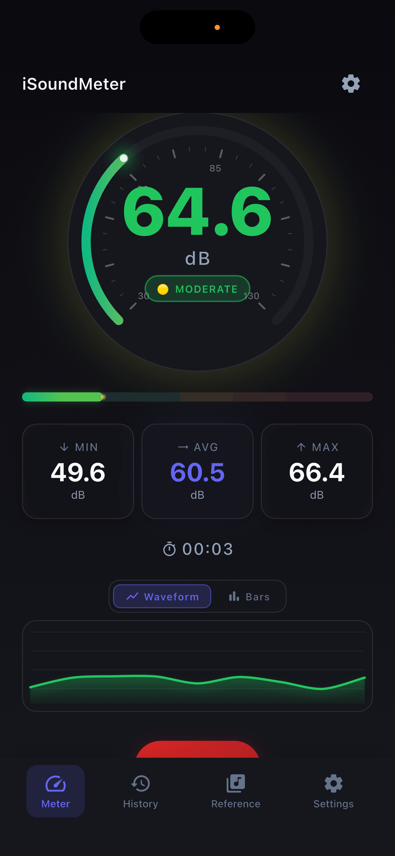 Measurements Screenshot